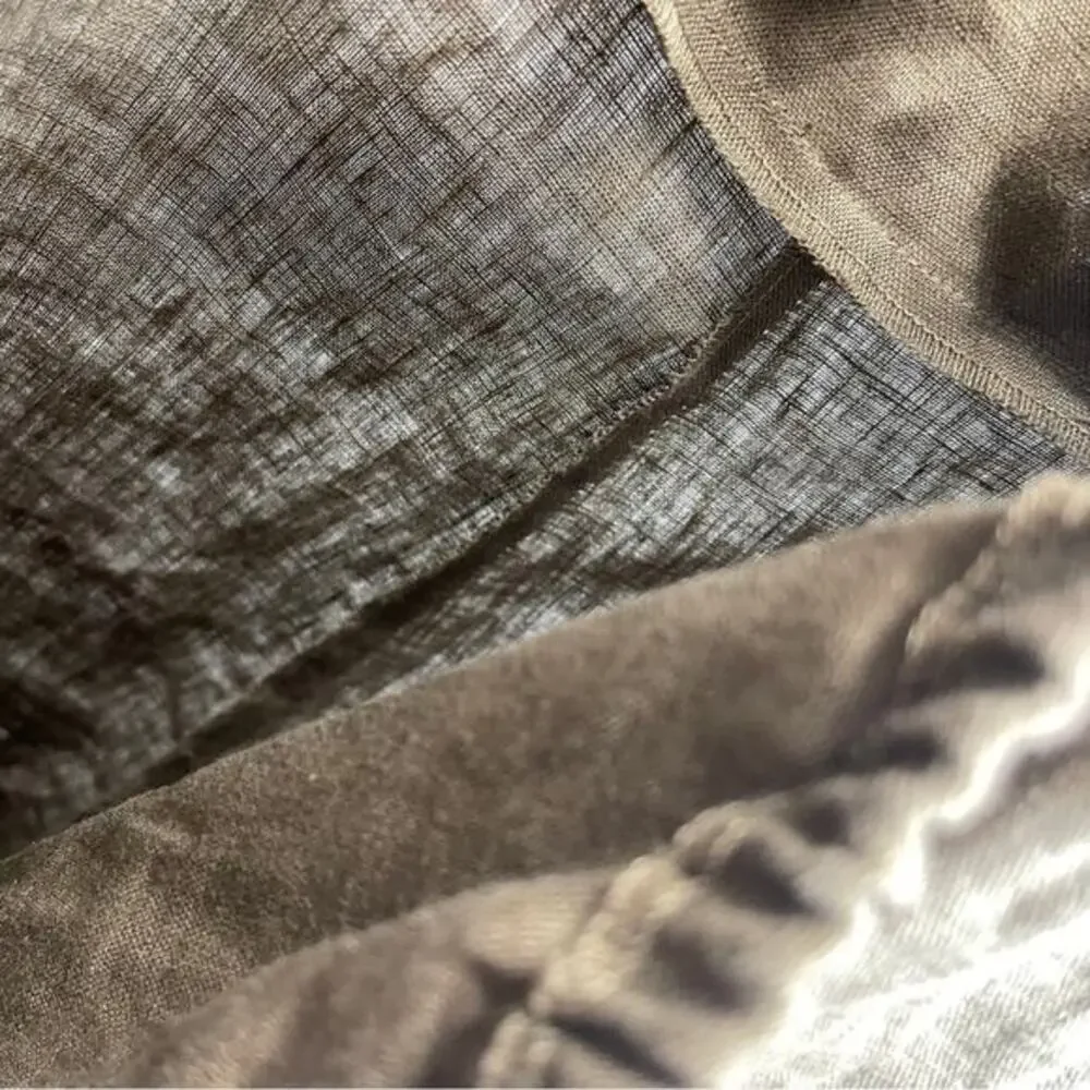 Reformation Autumn Linen Jumpsuit‎ Taupe Biball Open Back